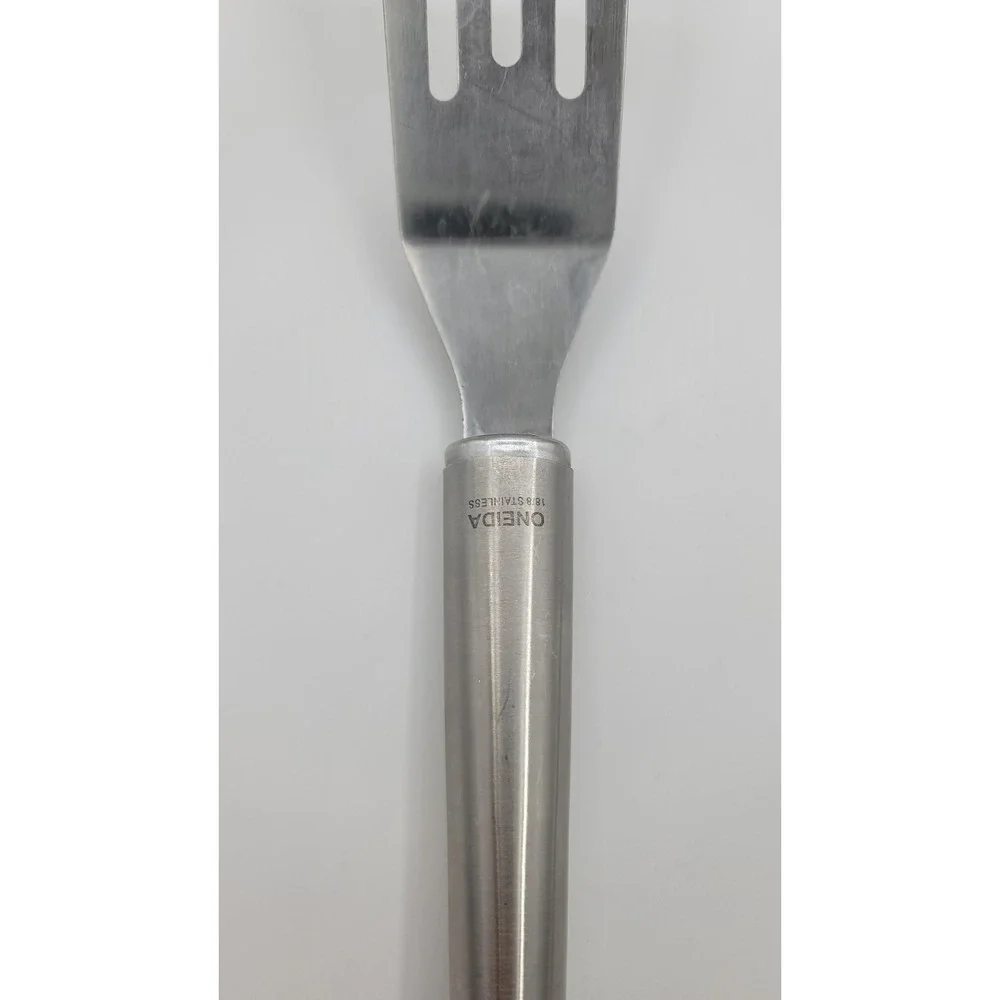 Oneida 18/8‎ Stainless Steel Slotted Turner Spatula with Hanging Loop 9.5 Inch
